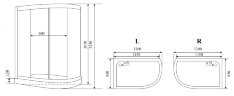 Timo Lux T-7702 L душевая кабина (120*85*225), шт