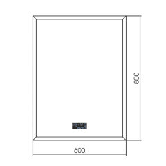 Зеркало AZARIO Эдисон - МЕТЕО 600х800 бесконтактный сенсор, погодный модуль (LED-00002807)