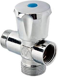 Вентиль для стиральной машины трехходовой 1/2"x3/4"x1/2" VALTEC