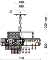 Подвесная люстра Fluorite FL1060-16P