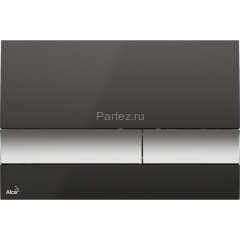 Кнопка смыва Alcadrain, Черная/хром-матовая (M1728-2)