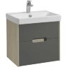 Тумба под раковину AQUATON Оливия 55 подвесная Грей/Дуб Ойстер (1A254201OLUG0)