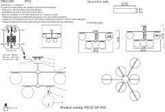 Потолочная люстра Crystal Lux FELIZ SP-PL6 BRONZE/WHITE