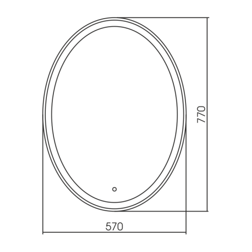 Зеркало AZARIO Италия 570х770 LED-подсветка с диммером, сенсорный выключатель (ФР-00000846)