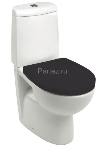 Сиденье с черной крышкой VICTORIA NORD микролифт