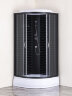 Душевая кабина Loranto 90х90х215 поддон 25 см, черный кирпичный узор, серое стекло 4мм, профиль черный (CS-6690-25GB 90)