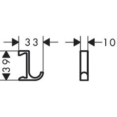 Крючок Hansgrohe WallStoris, Черный матовый (27929670)