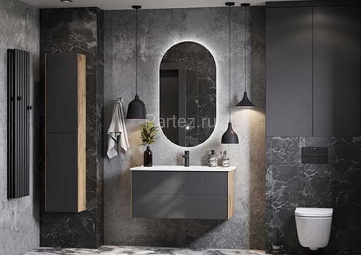 Зеркало AQUATON Альто 50 с подсветкой, сенсорным выключателем (1A256402A1010)