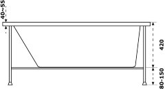 Ванна акриловая Azario Бали 150х70 (БАВ0101)