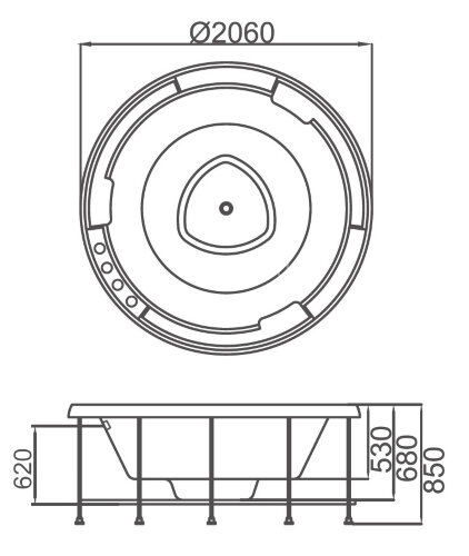 Акриловая ванна Gemy G9263 K