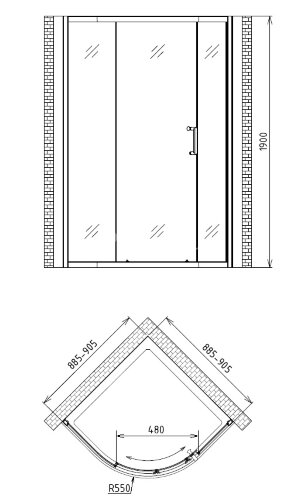 Душевой уголок Gemy Victoria S30071A