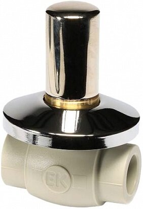 Кран шаровой под штукатурку Lux PPR D20 Ekoplastik