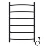 Полотенцесушитель электрический AZARIO VERONA 500/800 6 секций, диммер справа, черный (AZ04858B)