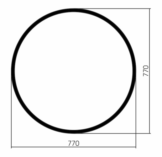 Зеркало AZARIO Манхэттен-лофт D770 в раме из металлического профиля, без подсветки (ФР-00001425)