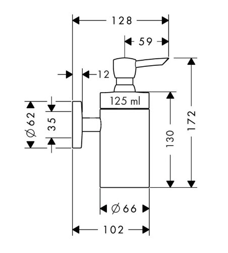 Дозатор жидкого мыла Hansgrohe Logis, хром (40514000)