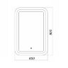 Зеркало Стиль 600х800 с сенсором, на подложке (CS00058604)