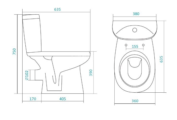 Унитаз-комакт Santek Анимо, с бачком, с сиденьем микролифт, белый (1.WH30.2.135)