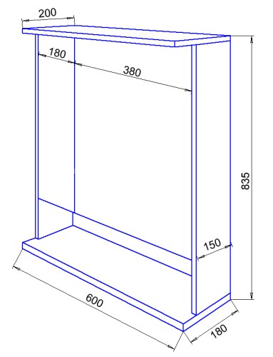 Зеркало-шкаф Loranto Арфа 60 (600х835х200) с подсветкой (CS00046149)