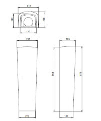 Пьедестал для раковины Santeri Орион белый (1.3600.8.S00.00B.0)