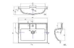 Раковина AQUATON Фабиа 650, белая (1A708731FB010)