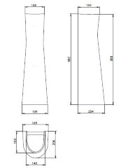 Пьедестал для раковины Santeri Соната белый (1.3601.2.S00.00B.0)