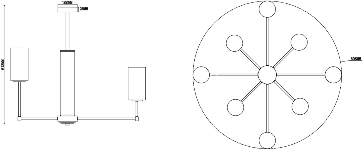 Потолочная люстра Freya FR5184PL-08BS