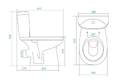 Унитаз-компакт Santek Анимо с сидением стандарт (1.WH30.2.134)