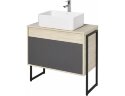 Тумба под раковину AQUATON Лофт Урбан 80 см, дуб орегон/серый графит (1A247601LQX60)