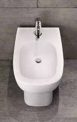 Биде напольное Sanita Luxe Infinity в комплекте с креплением (INFSLBI01)