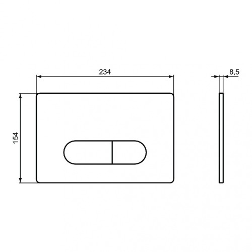 Кнопка смыва Ideal Standard OLEAS SmartFlush, белая (R0117AC)