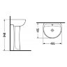 Раковина Loranto Atina 495х415х840 в комплекте с пьедесталом (CS-028)
