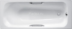 Ванна чугунная  Jacob Delafon MELANIE 170x70 см с антискользящим покрытием, с отверстием для ручек, 