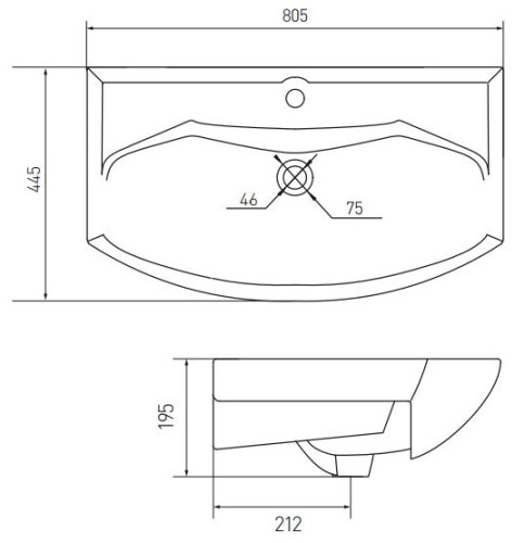 Раковина AQUATON SMILE 80, белая (1WH207783)