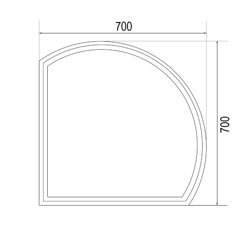 Зеркало AZARIO Lima D800 700х700 с подсветкой, угловое, сенсорный выключатель с функцией диммера (AZ