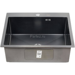 Мойка H6050B MELANA ProfLine 3,0/200 ГРАФИТ врезная прямоугольная с коландером H6050B