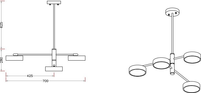 Потолочная люстра Zortes ZRS.01243.04