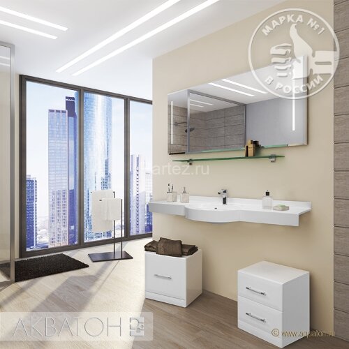 Зеркало AQUATON ОТЕЛЬ-1500 с подсветкой (1A107502OT010)