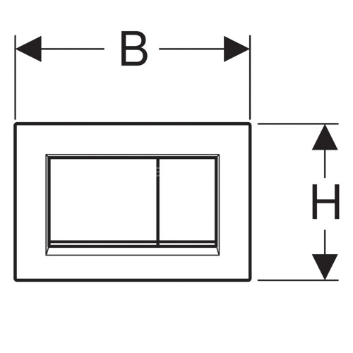 Кнопка смыва Geberit Sigma30, двойной смыв, цвет черный