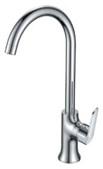 Смеситель одноручный (35мм) для кухни с высоким поворотным изливом, хром