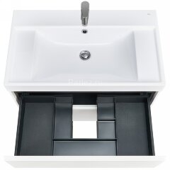 Тумба под раковину Roca Ona 800 подвесная, 2 ящика, белый матовый (A857630509)