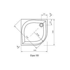 Поддон душевой Ravak ELIPSO-100 PAN белый