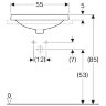 Раковина Geberit VariForm, 55х40 см, белая (500.736.01.2)