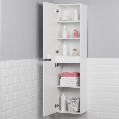 Пенал подвесной Итана Alexa 40 400х316х1600 левый, белый глянец (CS00080604)