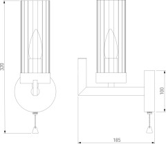 Бра Eurosvet 60133/1 серебро