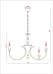 Подвесная люстра Arte Lamp A4094LM-12PB