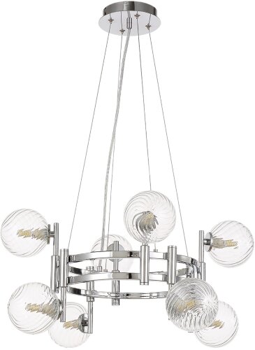 Подвесная люстра Crystal Lux LUXURY SP8 CHROME