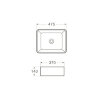 Раковина Azario 475х370х140 накладная, белый (AZ-2074)