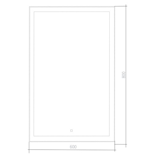 Зеркало AZARIO Сантана 600х800 c подсветкой и диммером, сенсорный выключатель (ФР-00002163 )