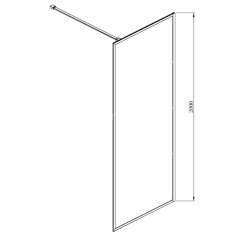 Душевая перегородка Azario RICHMOND 6310 Walk-in 700х2000 прозрачное стекло 6 мм, цвет профиля серебро (AZ-NAG6310 700)