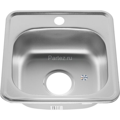 Мойка 3838 MELANA 0,6/160 ДЕКОР врезная квадратная с сифоном (210D ta *15)